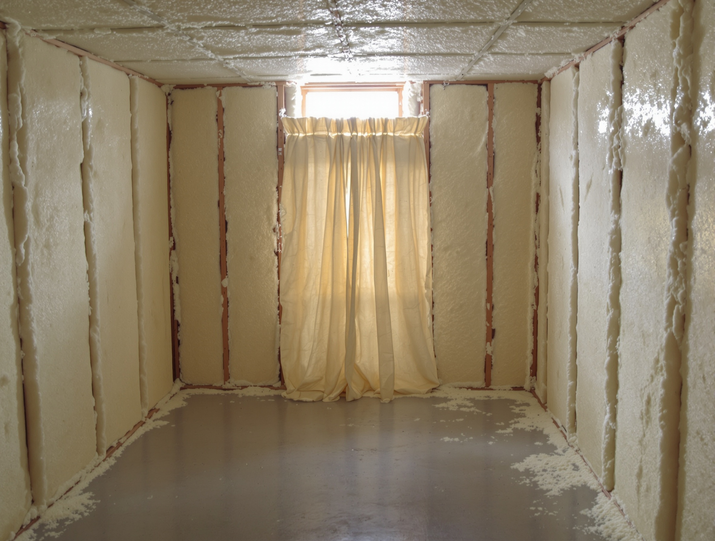 Cave optimisée : isolation murs, colmatage fissures, rideau isolant fenêtre