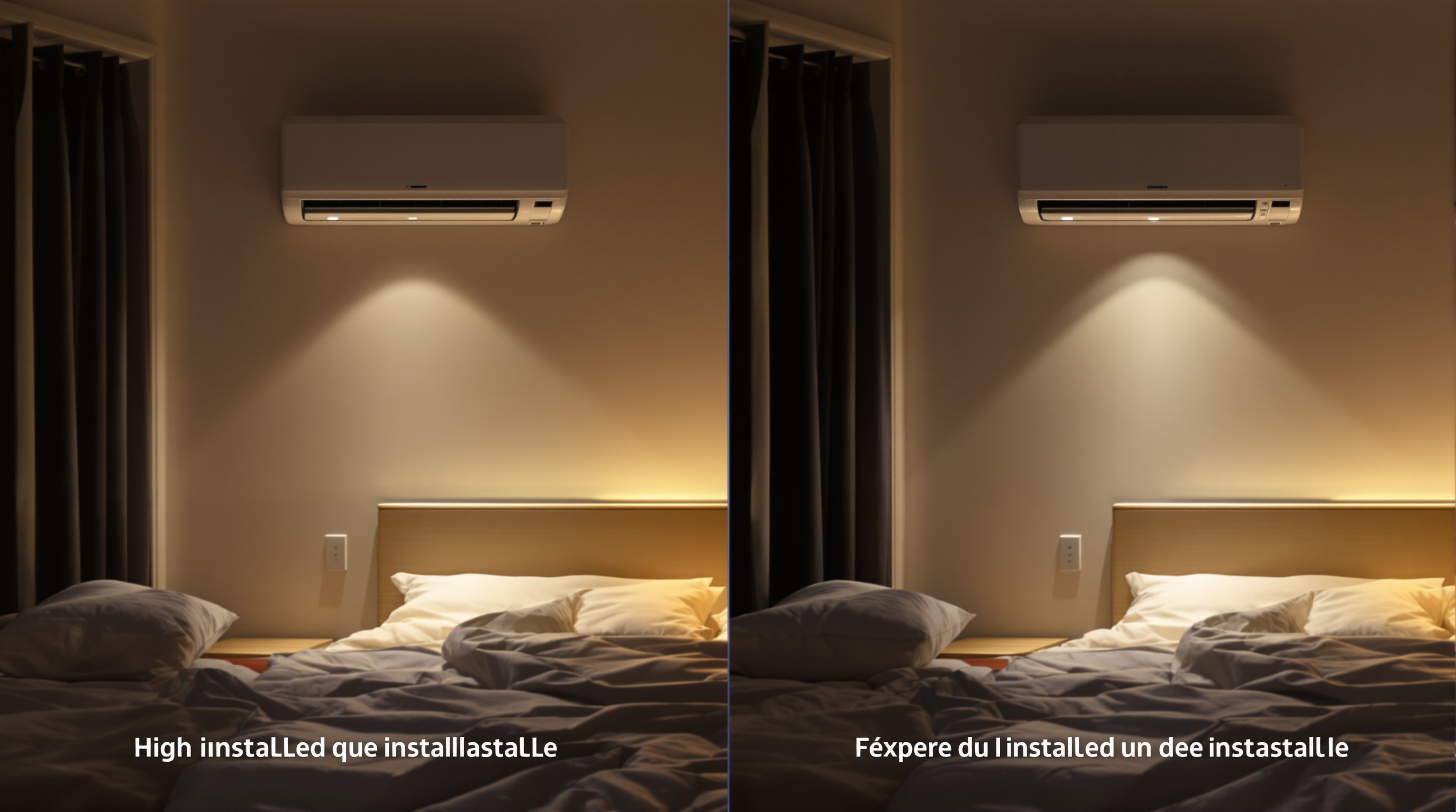 Comparatif placement climatisation chambre intérieur bon/mauvais
