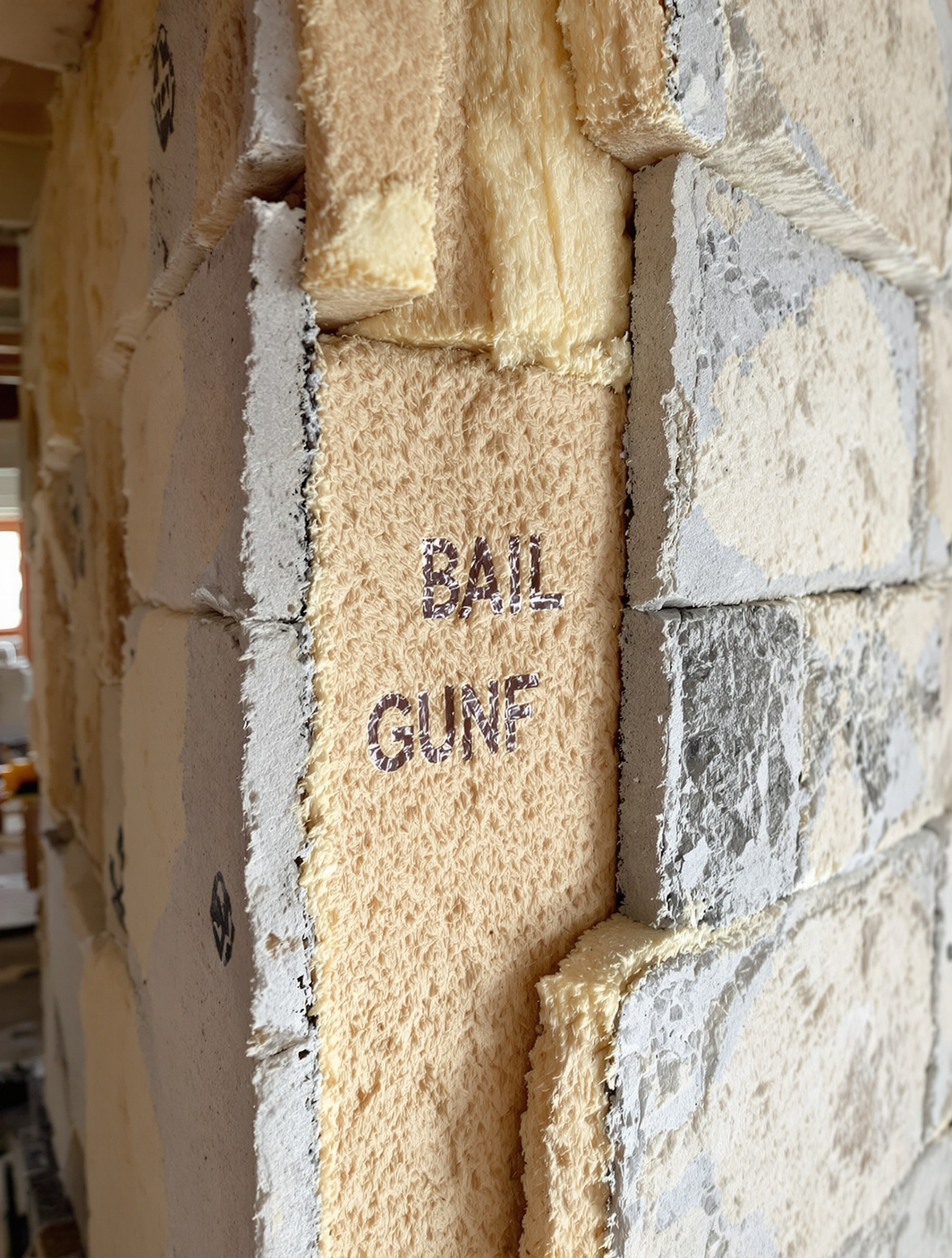 Structure saine mur en pierre avec isolant perspirant