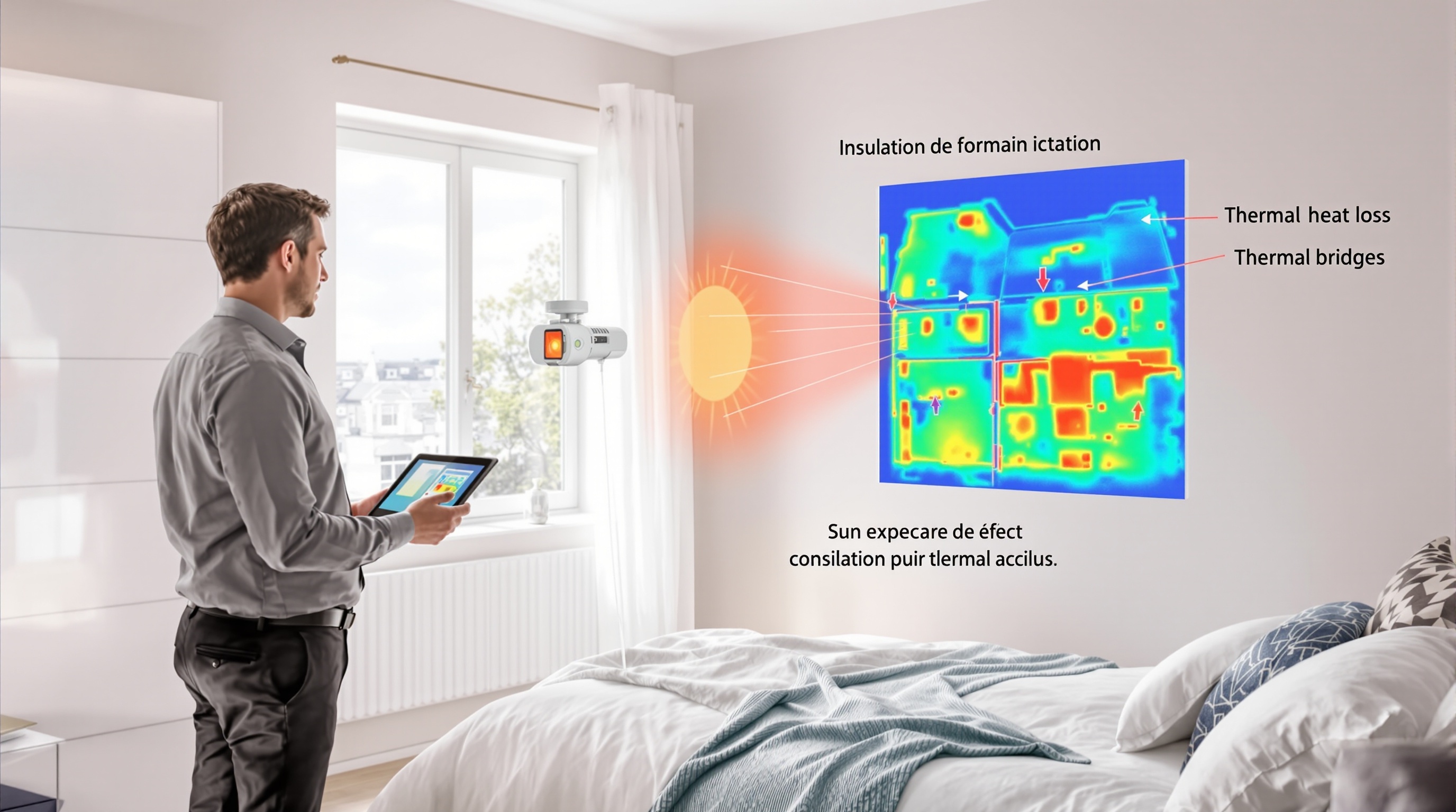 Étude thermique professionnelle chambre climatisation