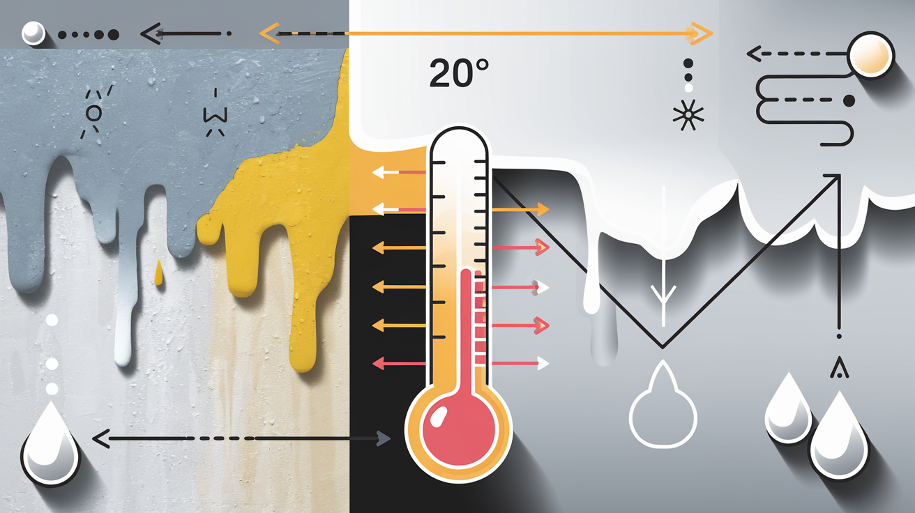Impact de la température sur le séchage de la peinture acrylique – illustration pratique.