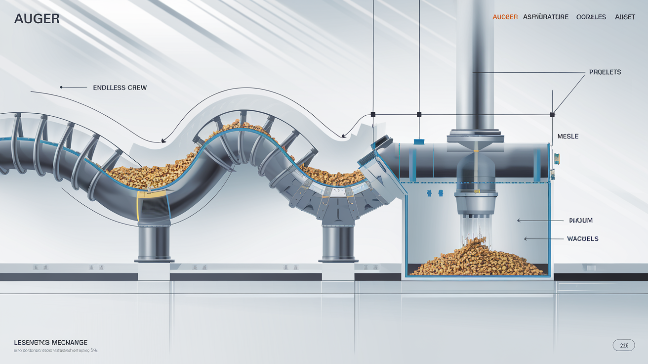 Détail technique alimentation vis sans fin & aspiration